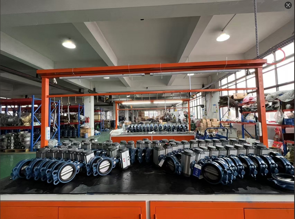 De productieworkshop van Zhongguan -kleppen is getuige geweest van een krachtige constructieboom